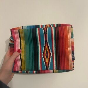Colorful Striped Makeup Bag